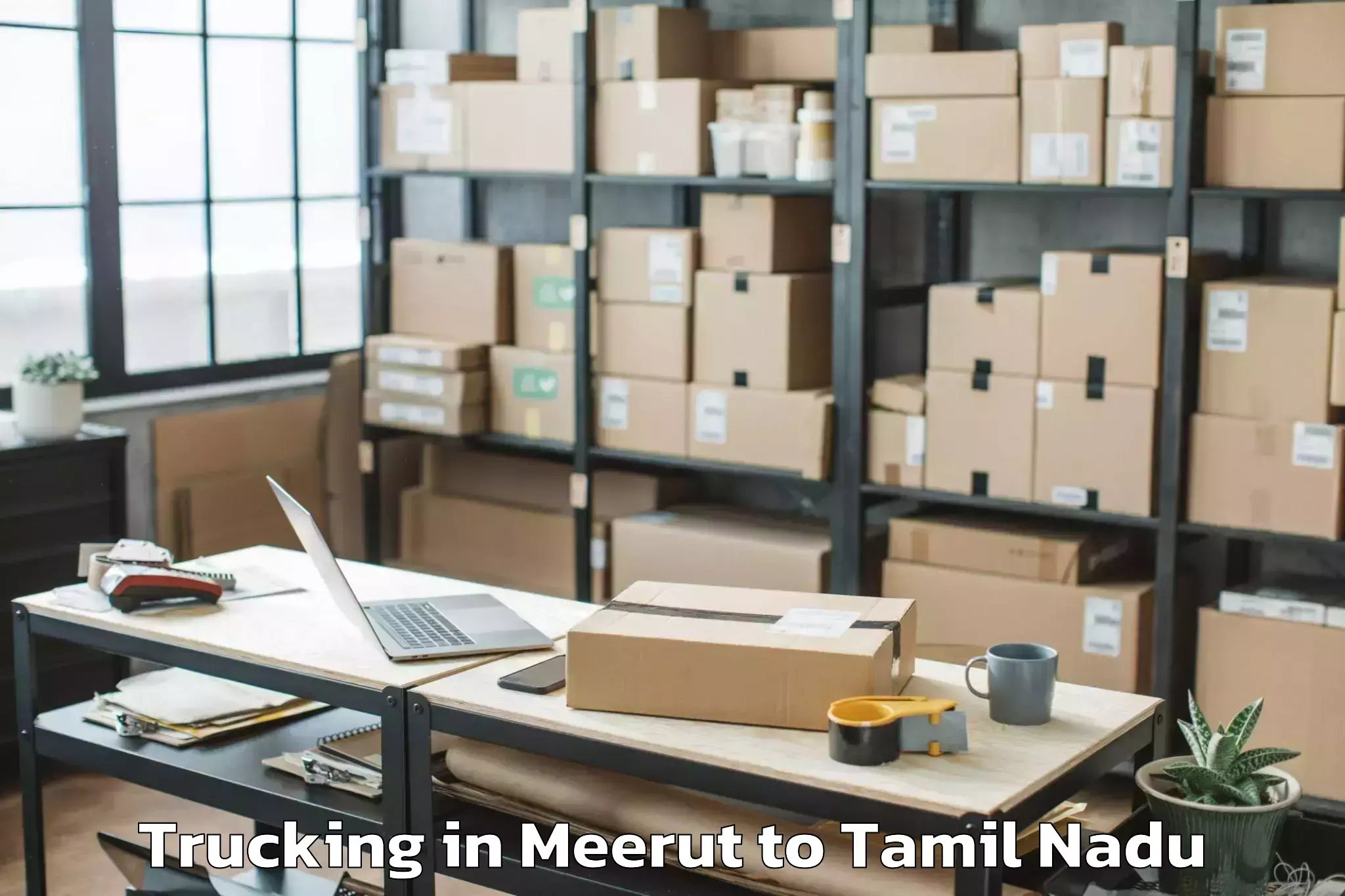 Easy Meerut to Jalarpet Trucking Booking